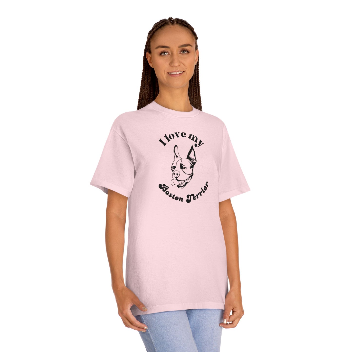 Boston Terrier Dog Lover Tee - I Love My Boston Terrier - Unisex - Relaxed Fit T-Shirt
