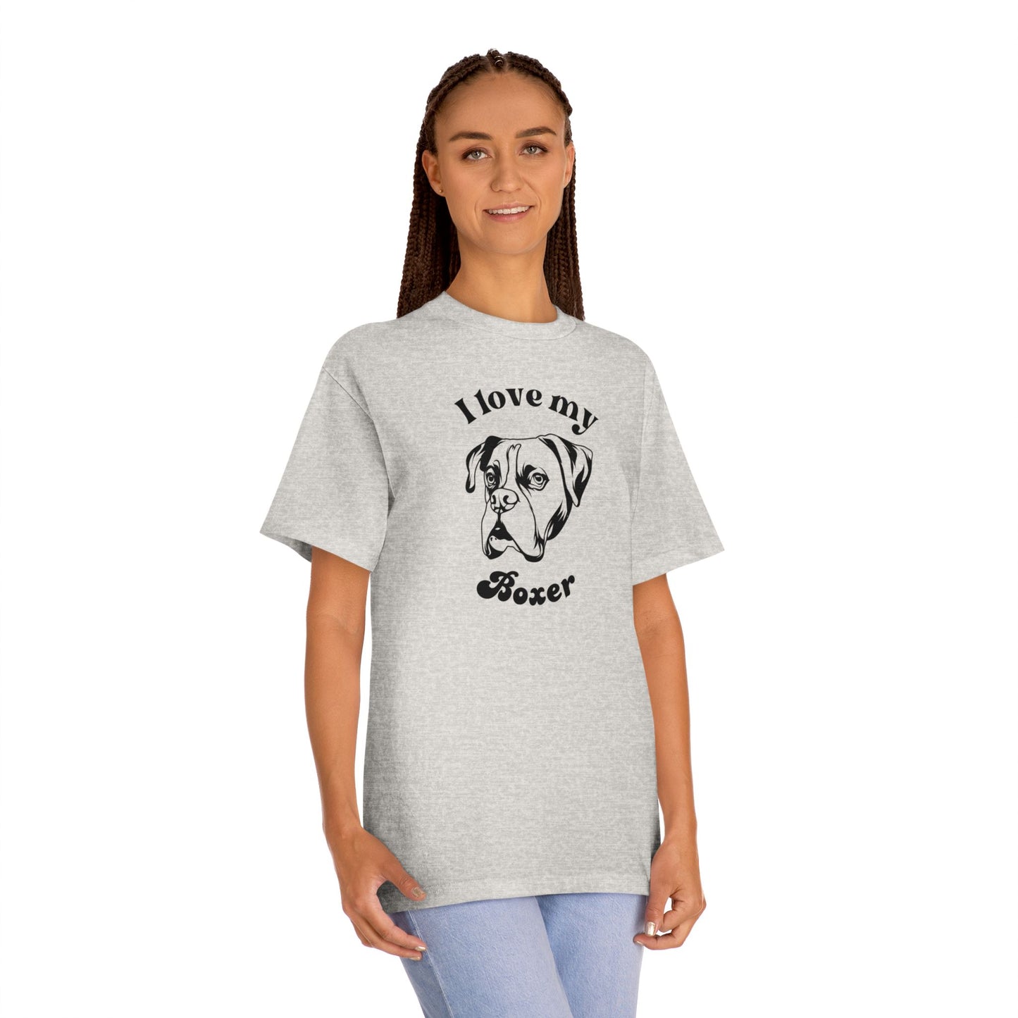 Boxer Dog Lover Tee - I Love My Boxer - Unisex - Relaxed Fit T-Shirt