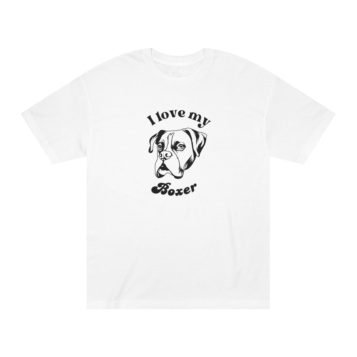 Boxer Dog Lover Tee - I Love My Boxer - Unisex - Relaxed Fit T-Shirt