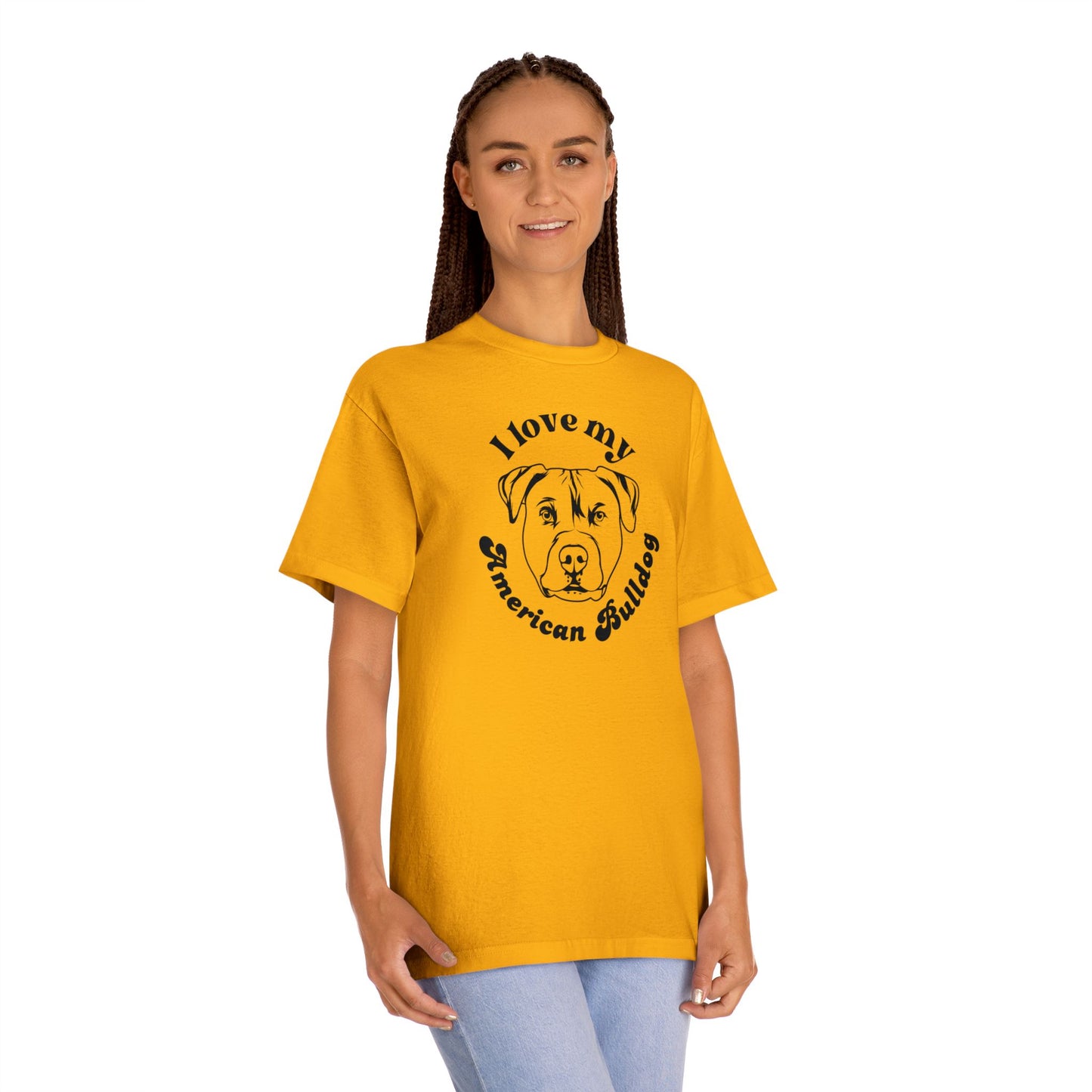 American Bulldog Tee - I Love My American Bulldog - Unisex - Relaxed Fit