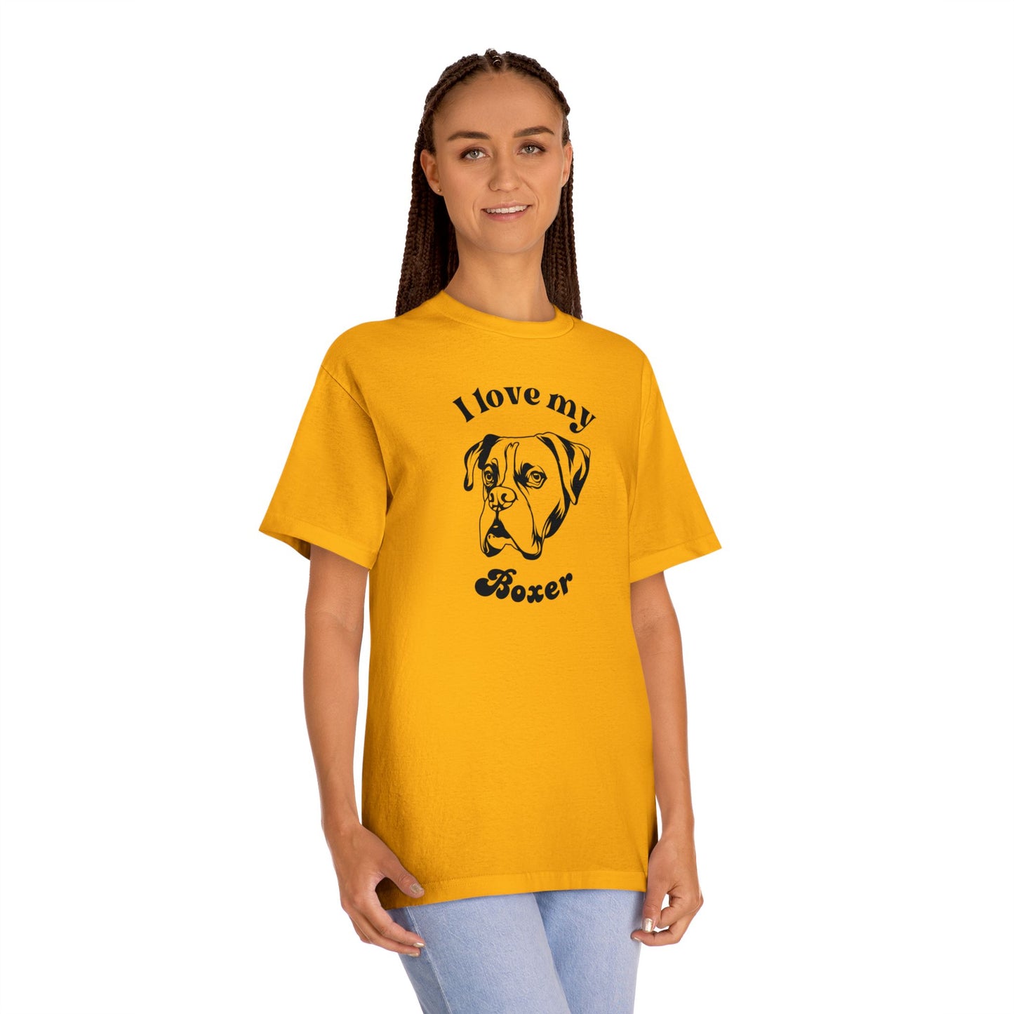 Boxer Dog Lover Tee - I Love My Boxer - Unisex - Relaxed Fit T-Shirt