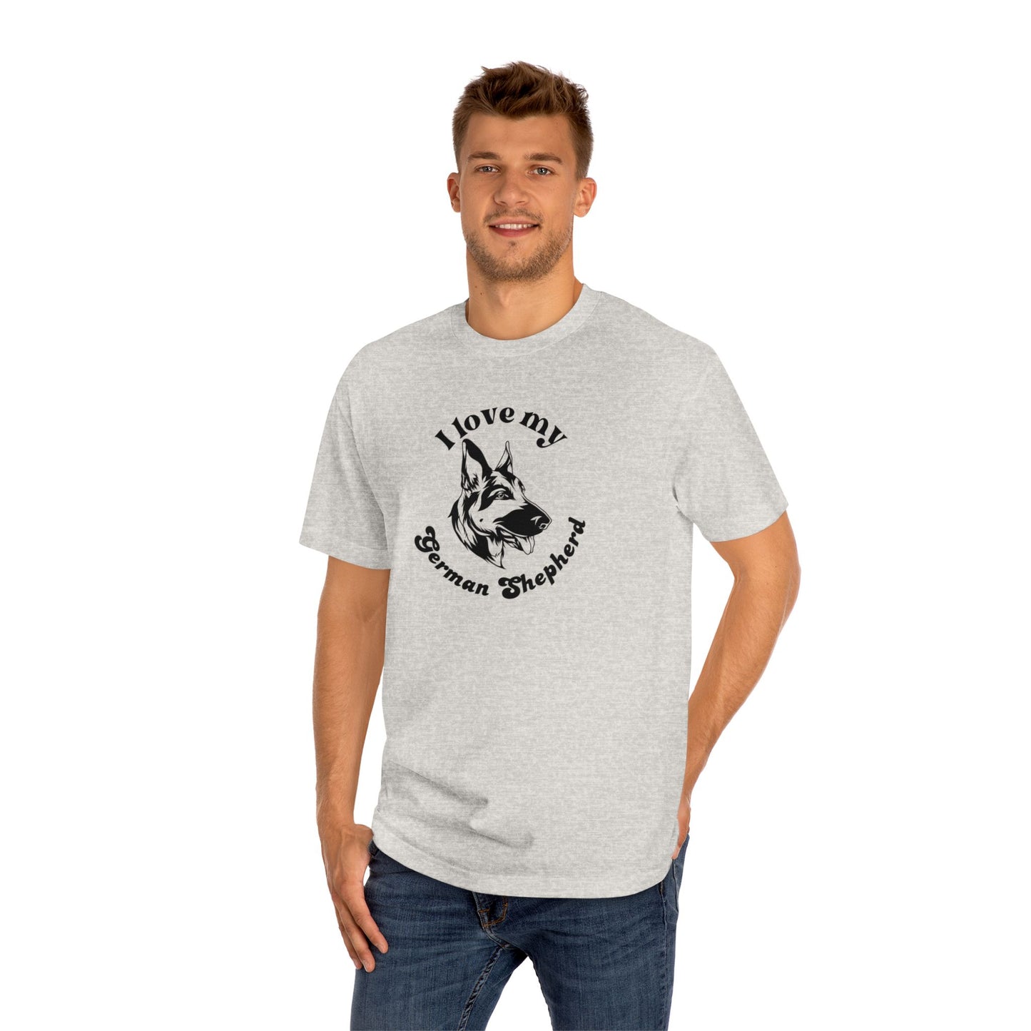 German Shepherd Dog Lover Tee - I Love My German Shepherd - Unisex - Relaxed Fit T-Shirt