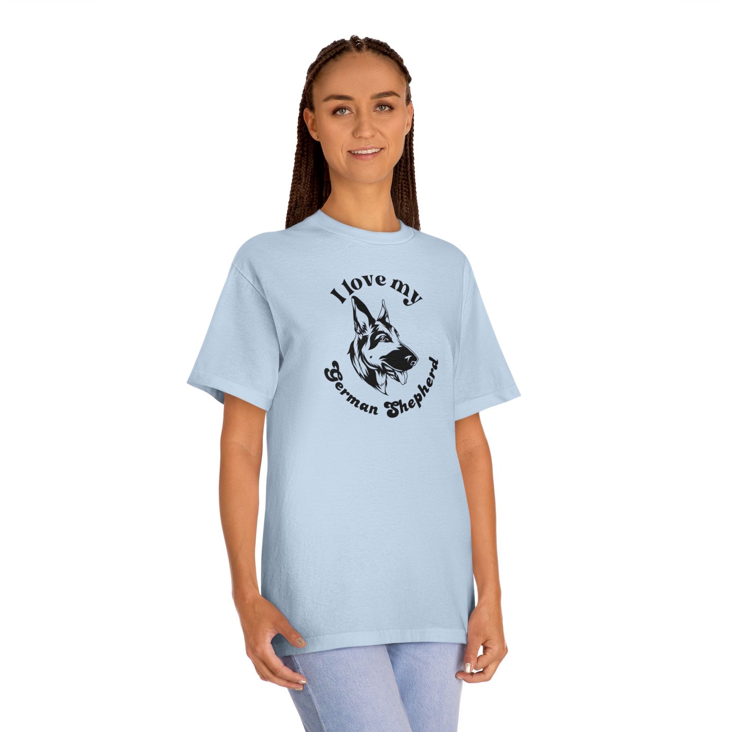 German Shepherd Dog Lover Tee - I Love My German Shepherd - Unisex - Relaxed Fit T-Shirt