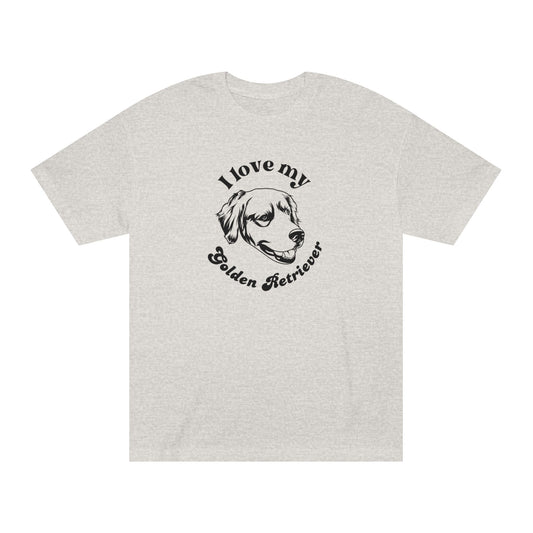 Golden Retriever Dog Lover Tee - I Love My Golden Retriever - Unisex - Relaxed Fit T-Shirt