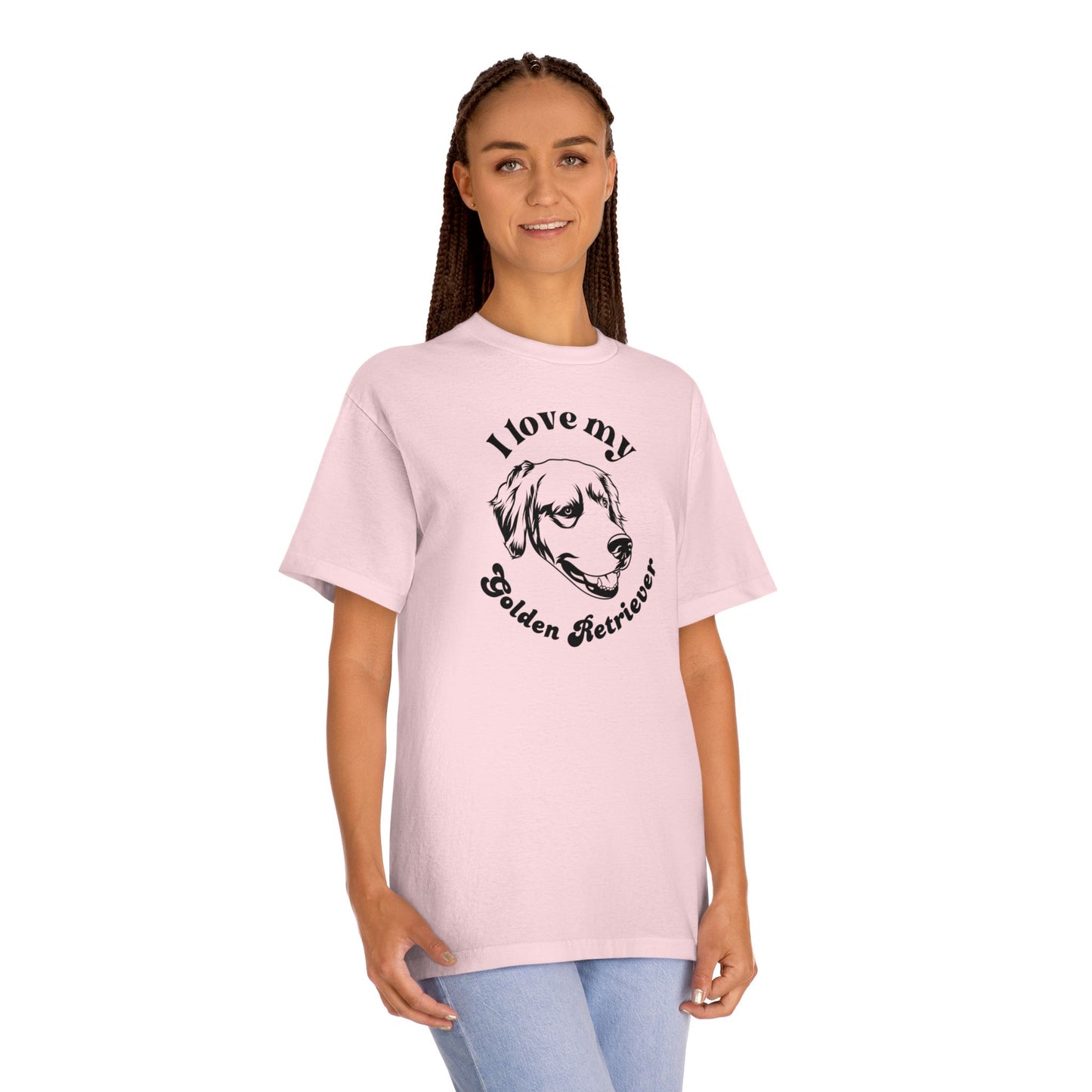 Golden Retriever Dog Lover Tee - I Love My Golden Retriever - Unisex - Relaxed Fit T-Shirt