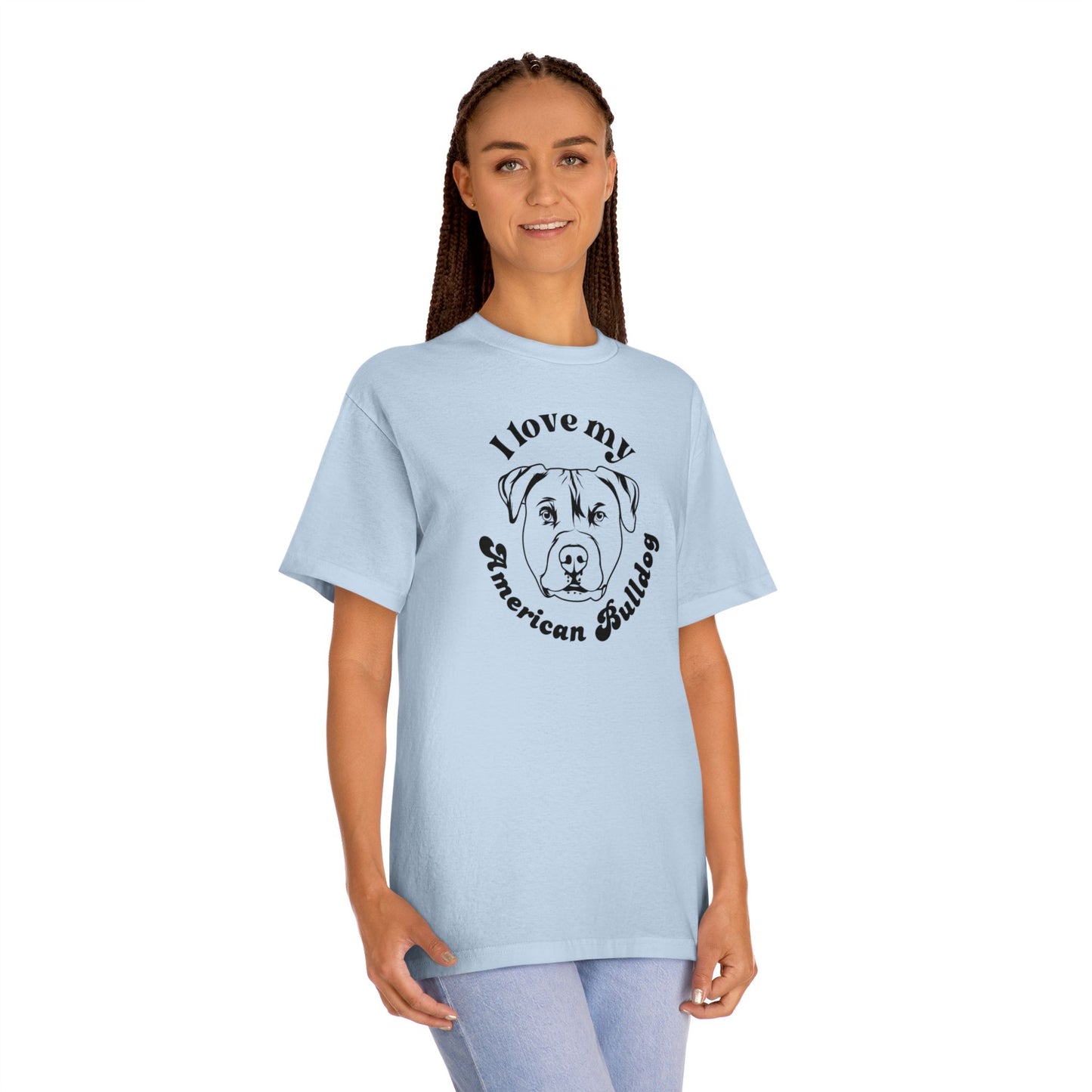 American Bulldog Tee - I Love My American Bulldog - Unisex - Relaxed Fit