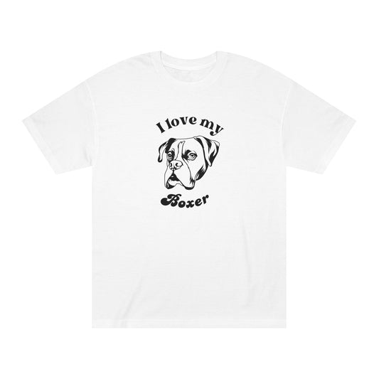 Boxer Dog Lover Tee - I Love My Boxer - Unisex - Relaxed Fit T-Shirt