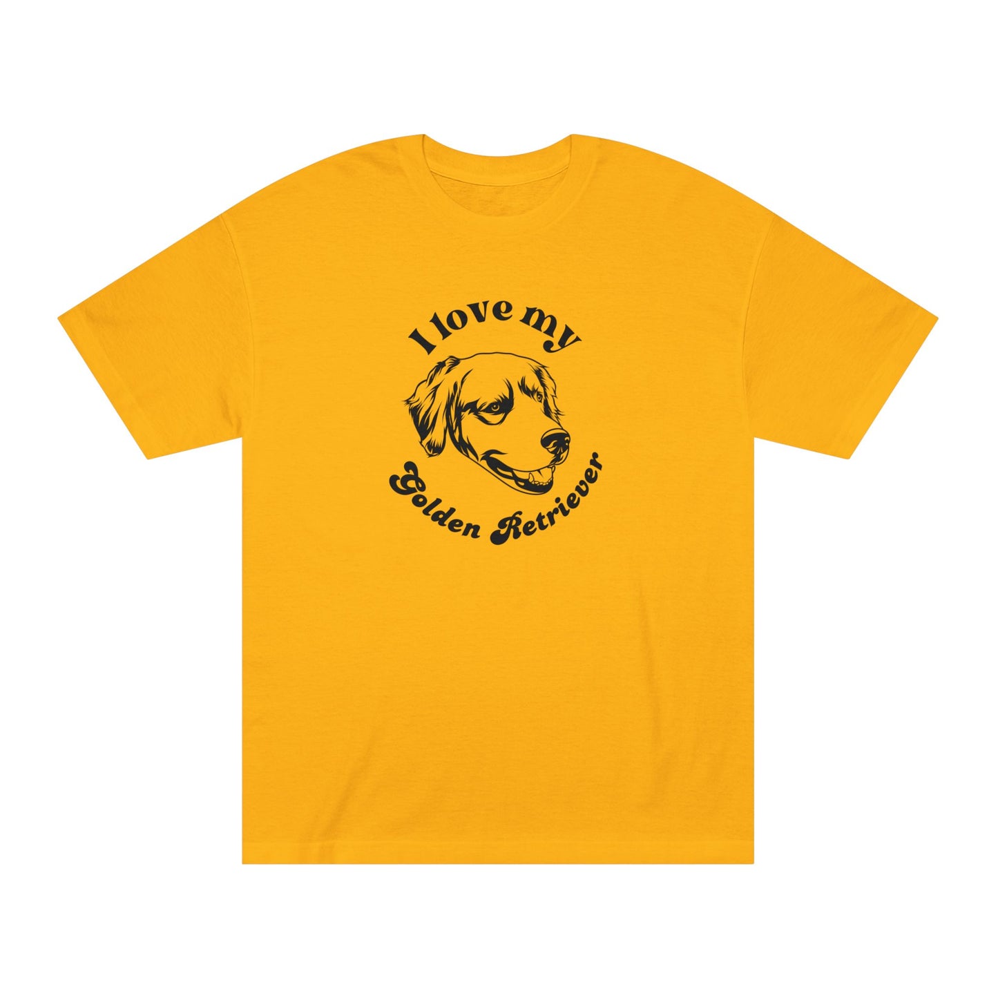 Golden Retriever Dog Lover Tee - I Love My Golden Retriever - Unisex - Relaxed Fit T-Shirt